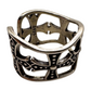 SILVER SKELETON CROSS RING