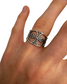 SILVER SKELETON CROSS RING