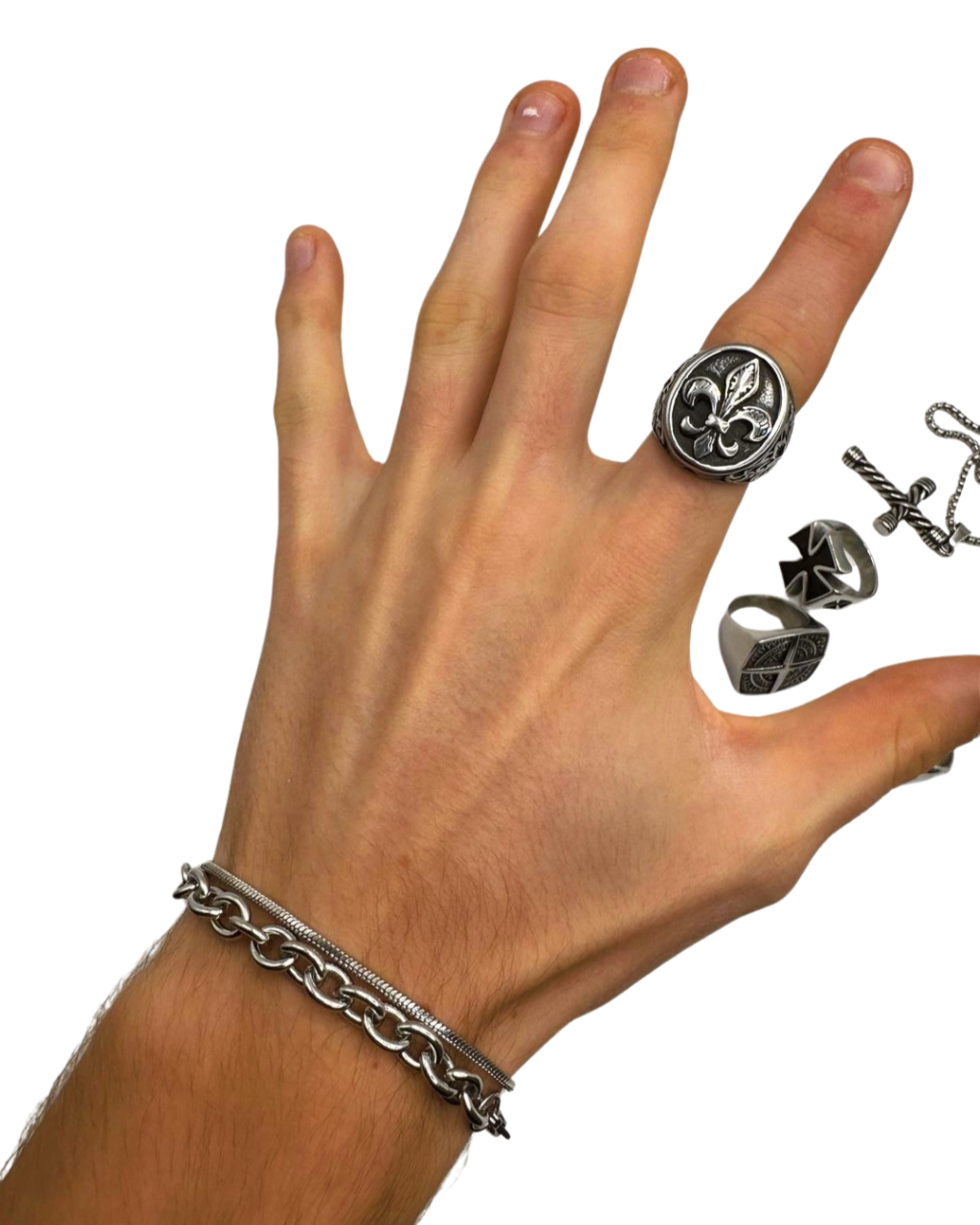 SILVER FLEUR-DE-LIS RING