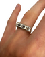 SILVER TRIPLE CROSS RING