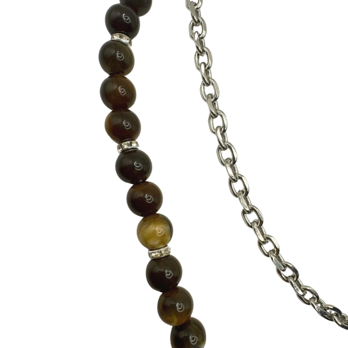 SILVER BEADED CHAIN BELT