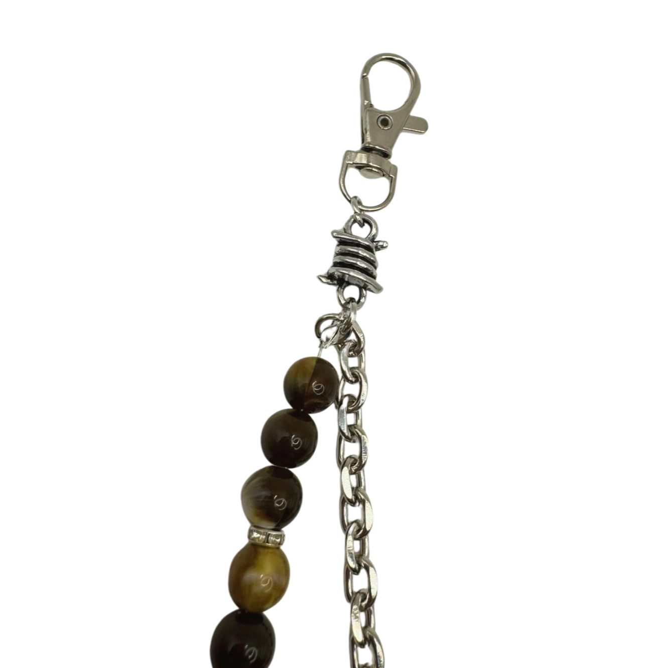 SILVER BEADED CHAIN BELT