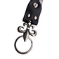 ONYX FLEUR DE LIS KEYCHAIN