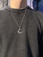 SILVER DARK MOON NECKLACE