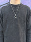 SILVER DARK MOON NECKLACE