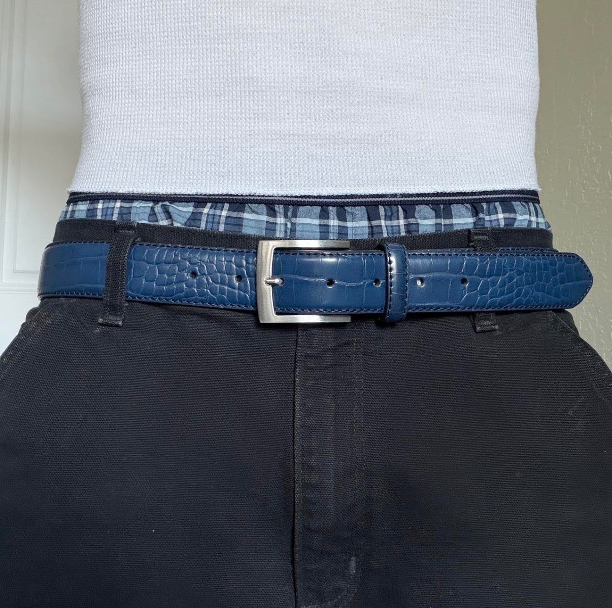 LEATHER CROCODILE BELT