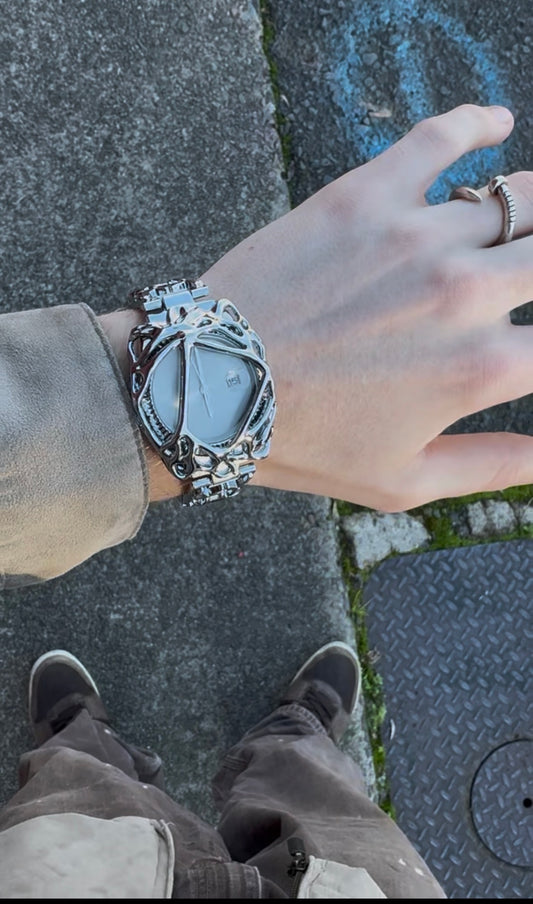 SILVER SKELETON CYBER WATCH