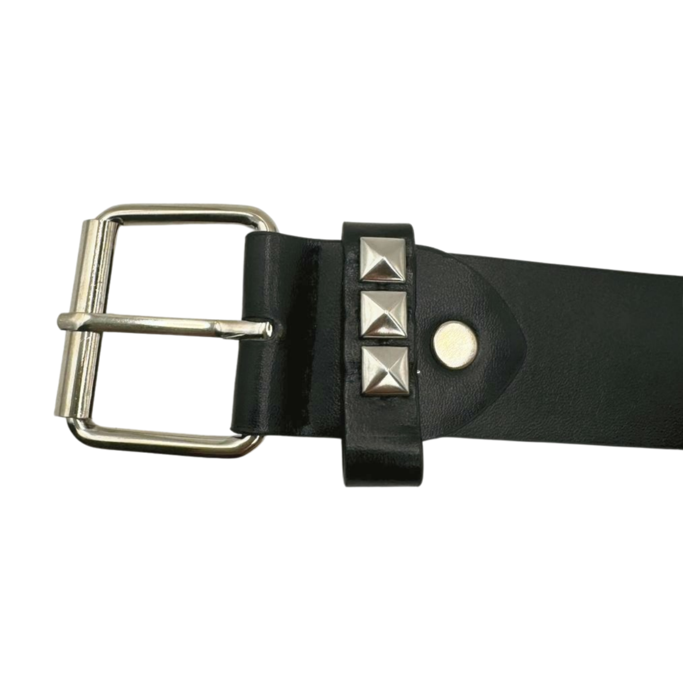 BLACK STUDDED BIKER BELT