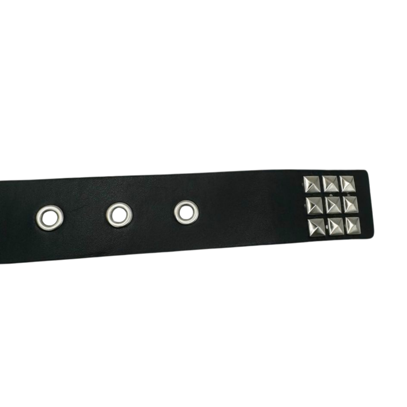 BLACK STUDDED BIKER BELT