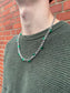 SILVER EMERALD LINK CHAIN