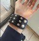 STUDDED LEATHER BRACELET