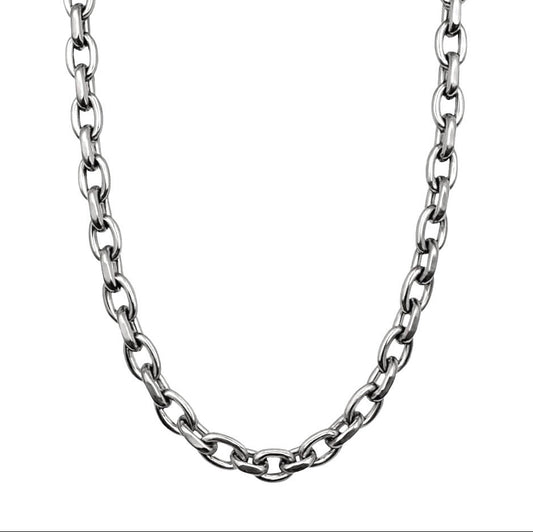 SILVER CUBAN LINK CHAIN 6MM