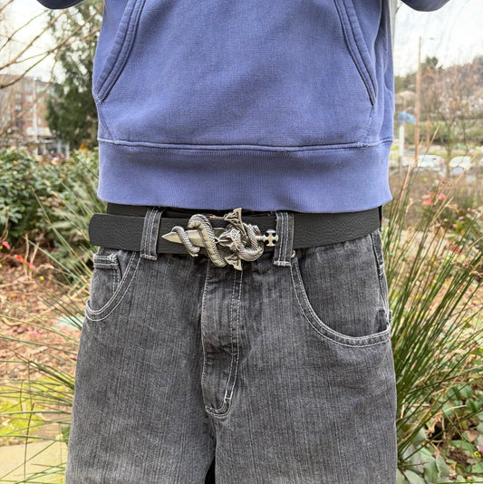 SILVER SNAKE SWORD BELT