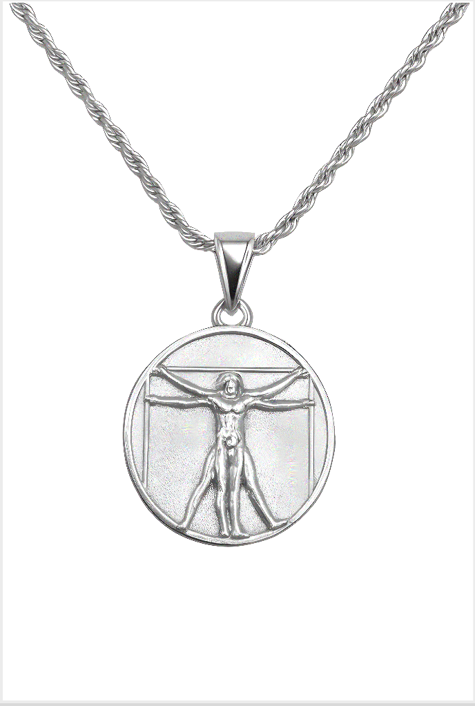 VITRUVIAN MAN NECKLACE