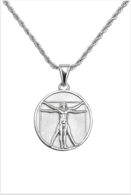 VITRUVIAN MAN NECKLACE